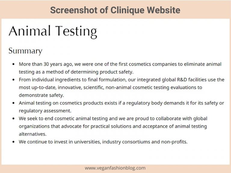 Is Clinique CrueltyFree and Vegan?